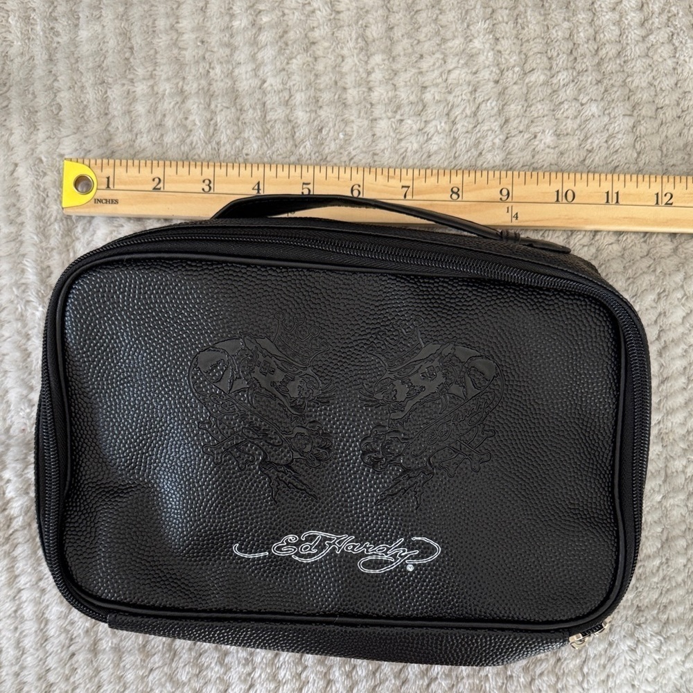 NWOT Ed Hardy Black Travel Pouch - Picture 6 of 7